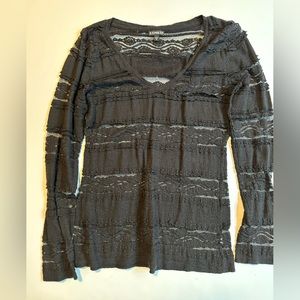 Express lace blouse black